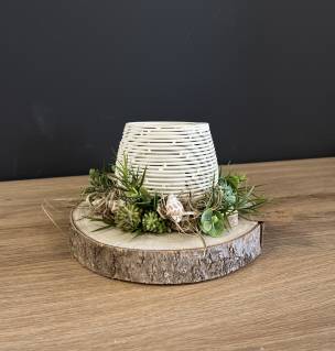 Deko Gesteck mit Muscheln & Sukkulenten |Handgemacht| Mooie Tijd