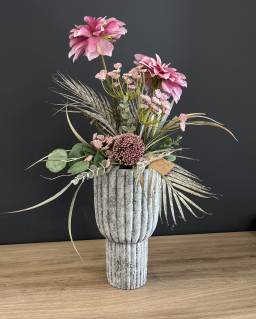 Gesteck in Vase Dahlie |Handgemacht| Mooie Tijd