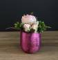 Preview: Rosengesteck in pink schimmernden Vase |Handgemacht| Mooie Tijd