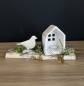 Preview: Lavendel Gesteck mit Holzhaus und Vogel |Handgemacht| Mooie Tijd