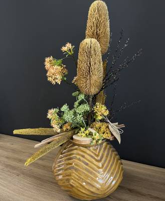 Ausdrucksstarkes Gesteck im Keramikgefäß |Handgemacht| Mooie Tijd