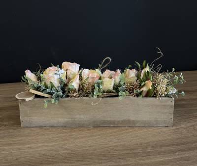 Rosengesteck in Holzbox |Handgemacht| Mooie Tijd