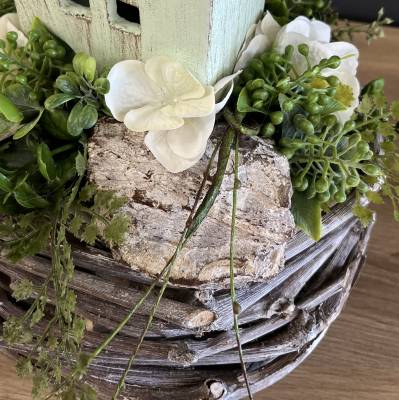 Dekogesteck Holzkranz |Handgemacht| Mooie Tijd