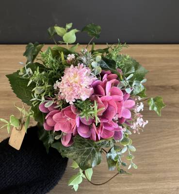 Strauß Seidenblumen Hortensien Dahlie |Handgemacht| Mooie Tijd
