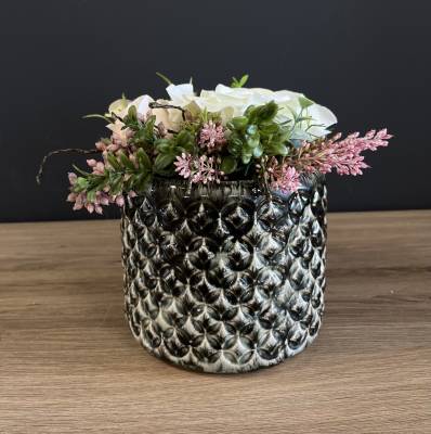 Gesteck Rosen Keramiktopf |Handgemacht| Mooie Tijd
