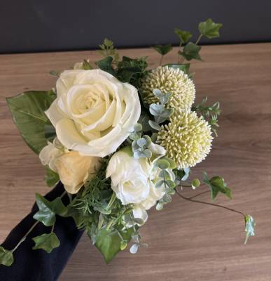 Strauß Seidenblumen Rose Blütenköpfe |Handgemacht| Mooie Tijd