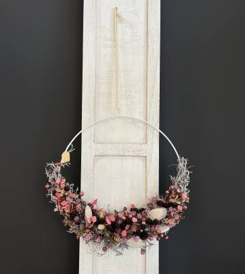 Kranz Seidenblumen Blüten Beeren |Handgemacht| Mooie Tijd