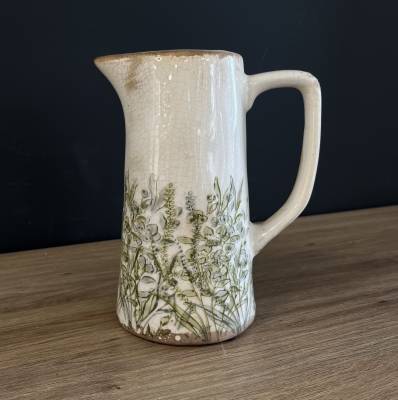Keramikkrug mit floraler Prägung | Mooie Tijd