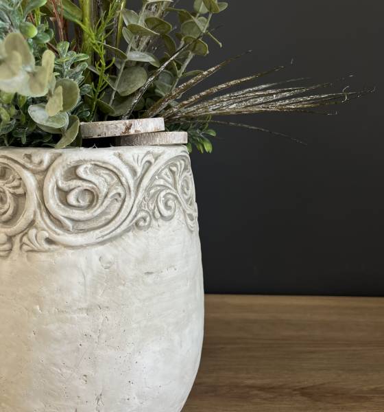 Gesteck im Vintage-Keramiktopf |Handgemacht| Mooie Tijd