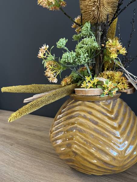 Ausdrucksstarkes Gesteck im Keramikgefäß |Handgemacht| Mooie Tijd