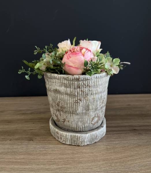 Rosengesteck im Rillen-Topf |Handgemacht| Mooie Tijd