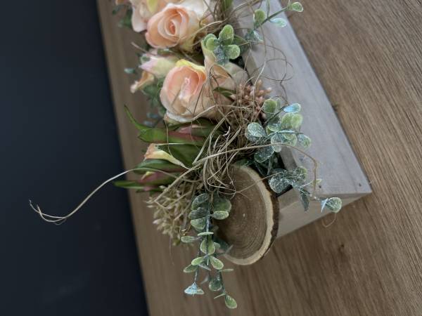 Rosengesteck in Holzbox |Handgemacht| Mooie Tijd