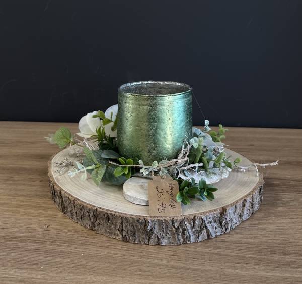 Gesteck Dekoration Waldgrün & Orchidee |Handgemacht| Mooie Tijd