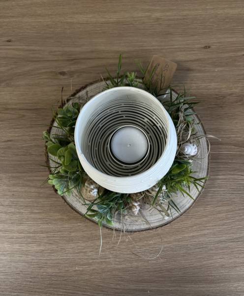 Deko Gesteck mit Muscheln & Sukkulenten |Handgemacht| Mooie Tijd