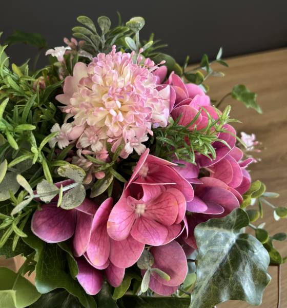 Strauß Seidenblumen Hortensien Dahlie |Handgemacht| Mooie Tijd