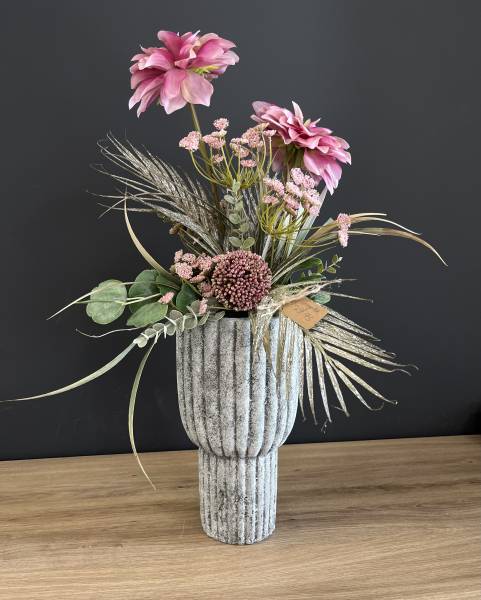 Gesteck in Vase Dahlie |Handgemacht| Mooie Tijd