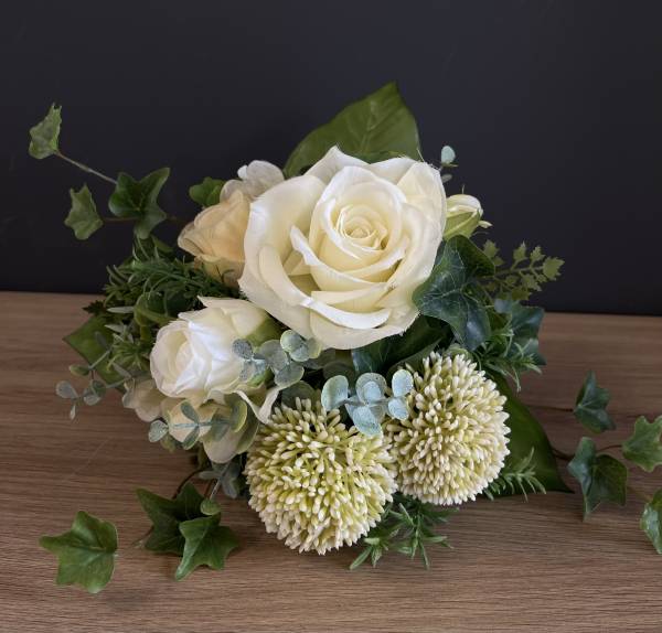 Strauß Seidenblumen Rose Blütenköpfe |Handgemacht| Mooie Tijd
