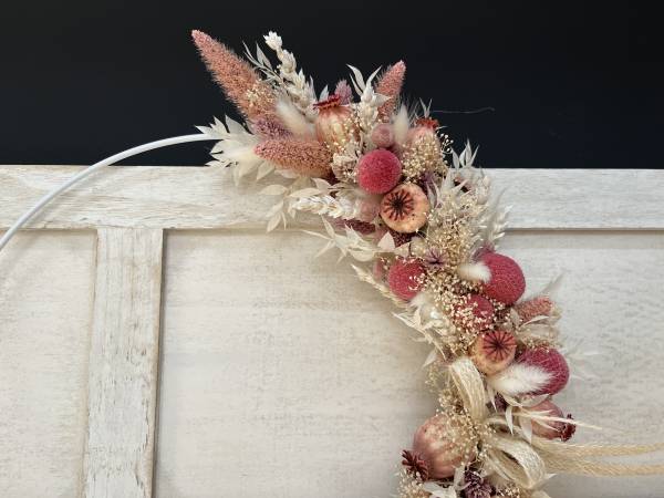 Trockenblumenkranz Helichrysum Lagurus |Handgemacht| Mooie tijd