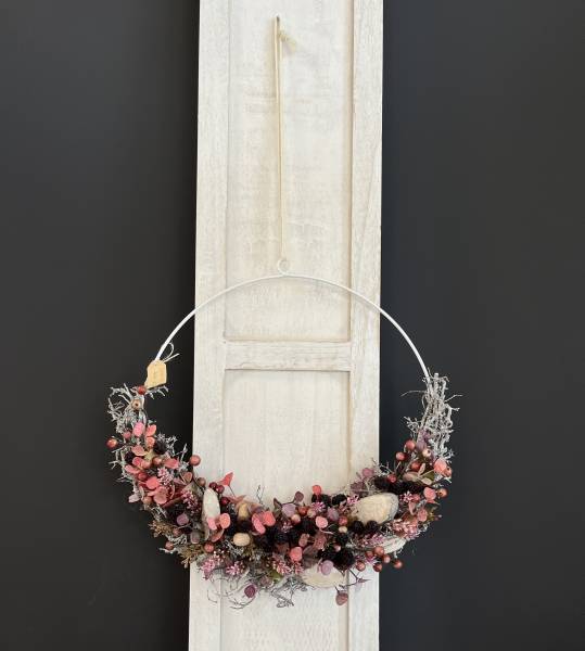 Kranz Seidenblumen Blüten Beeren |Handgemacht| Mooie Tijd