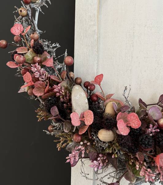 Kranz Seidenblumen Blüten Beeren |Handgemacht| Mooie Tijd