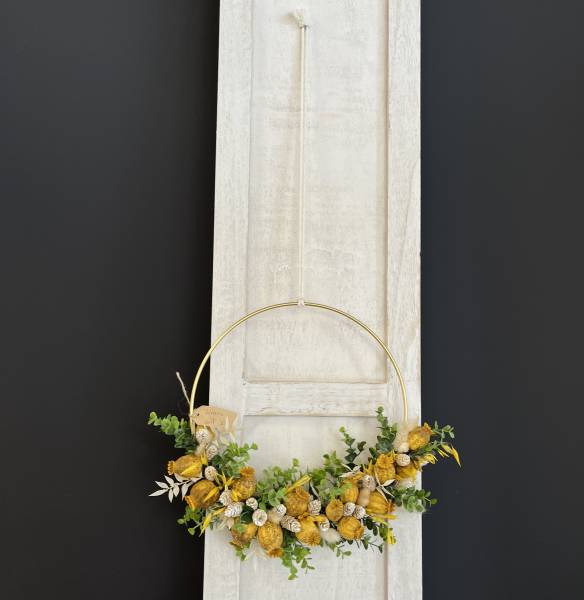 Trockenblumenkranz Mohnkapseln  Eukalyptus |Handgemacht| Mooie tijd