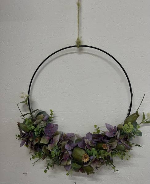 Kranz Seidenblumen Hortensien Mohnkapseln |Handgemacht| Mooie Tijd