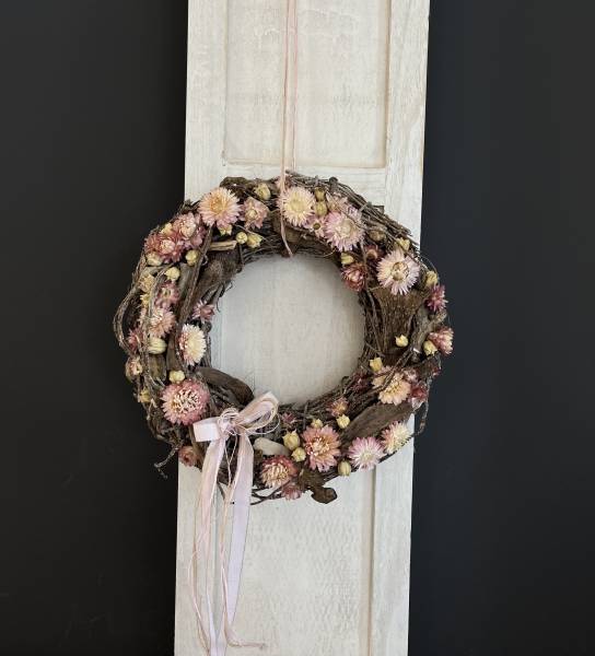 Trockenblumenkranz  Strohblumen |Handgemacht| Mooie tijd