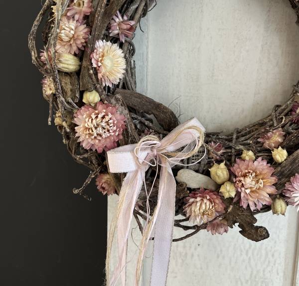 Trockenblumenkranz  Strohblumen |Handgemacht| Mooie tijd