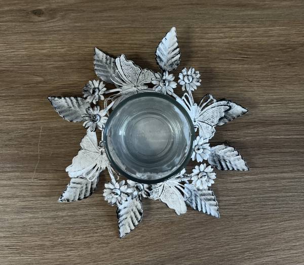Teelichthalter mit Schmetterling | Mooie Tijd
