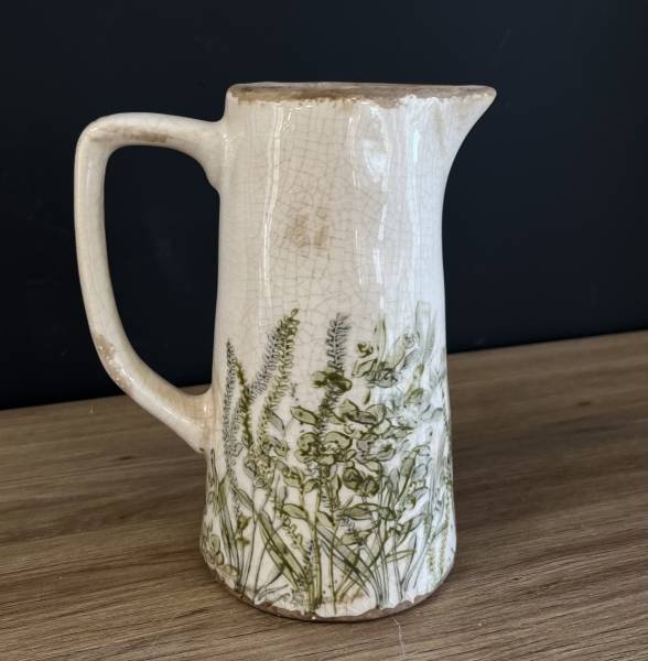Keramikkrug mit floraler Prägung | Mooie Tijd