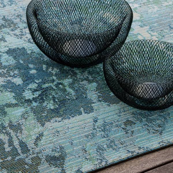 Teppich Vintage Design Indoor & Outdoor My Gobelina blau