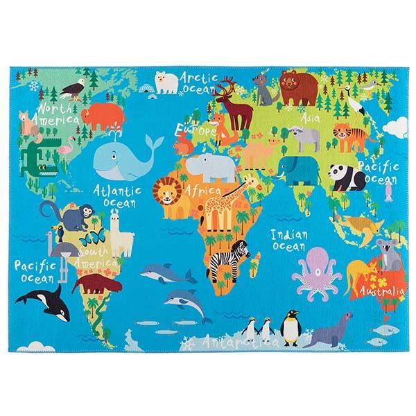 Kinderteppich My Torino Kids Weltkarte