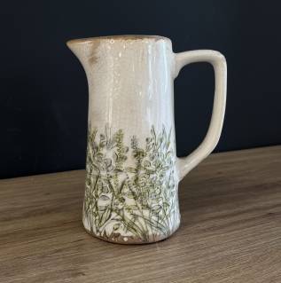 Keramikkrug mit floraler Prägung | Mooie Tijd